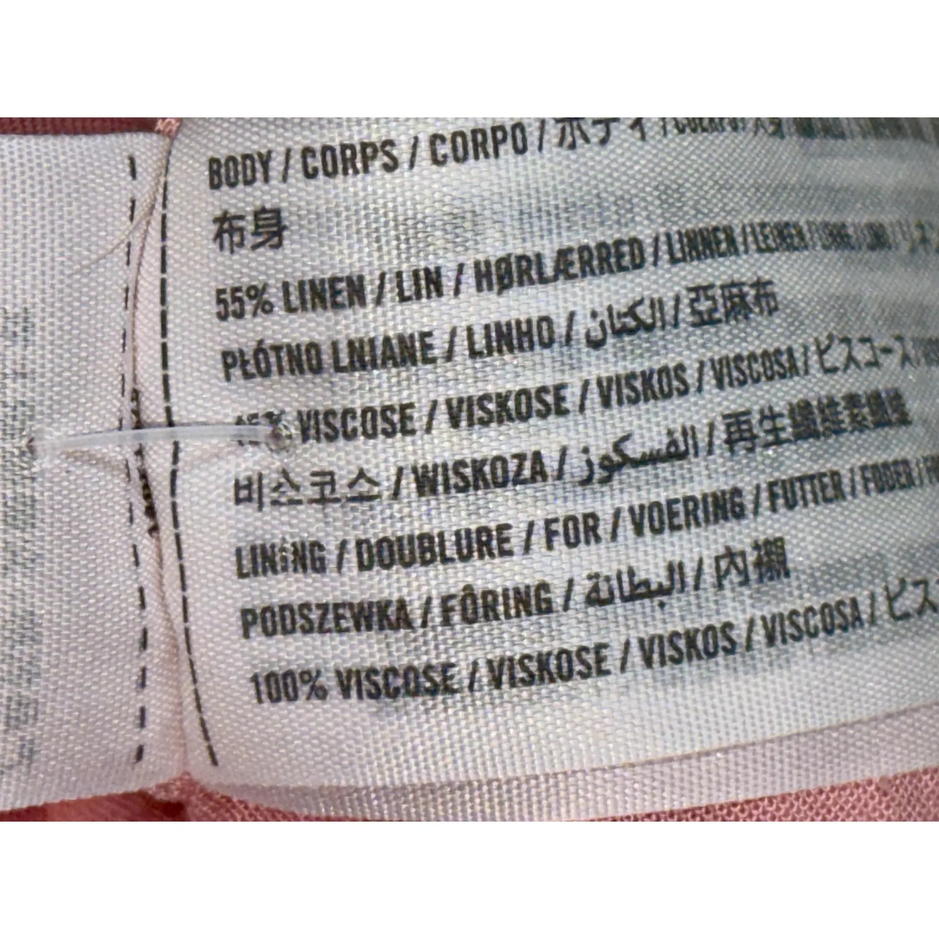 Abercrombie & Fitch Pink Linen Cropped Crop Top Tank Top Womens Size Large L - Image 5