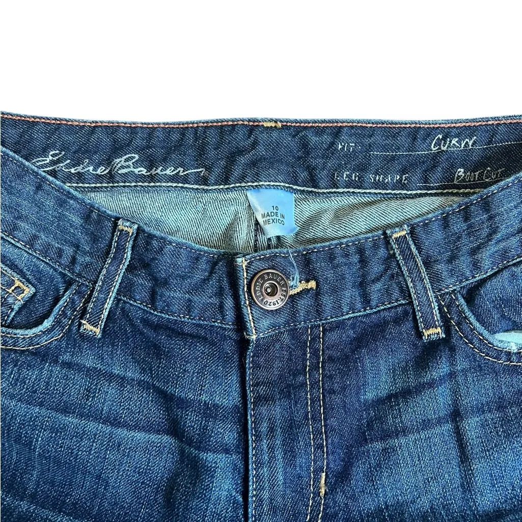 Eddie Bauer Dark Blue Flare Jeans - Image 3