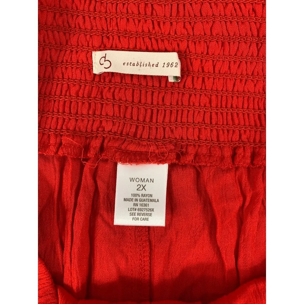 DressBarn Women's Glam Camp Dark Orange Skirt - Image 3