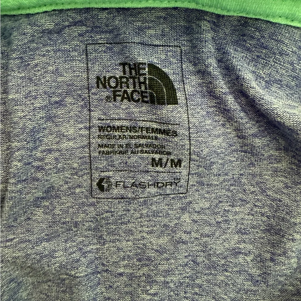 The North Face FlashDry Hoodie – Purple with Aqua Trim – Women’s Medium - Image 3