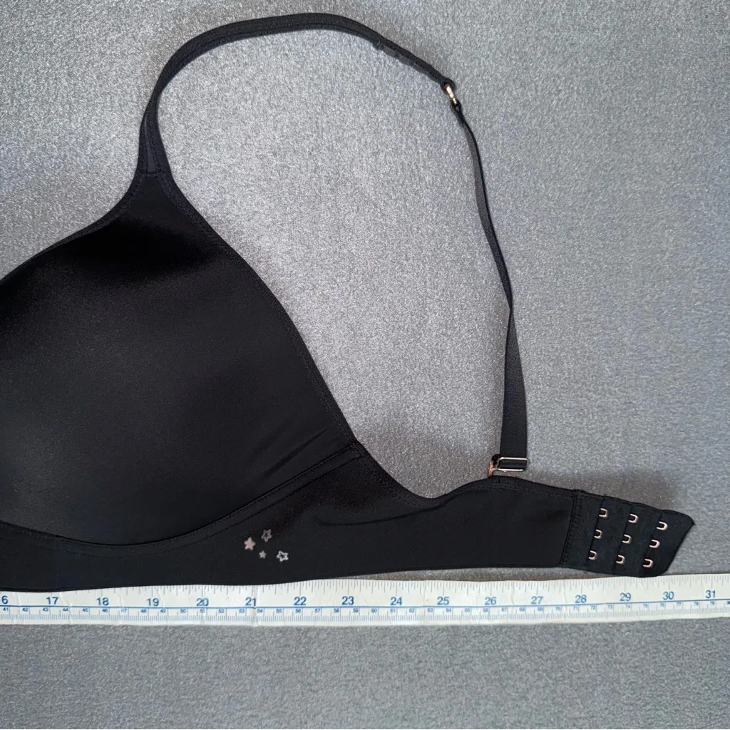 Aerie‎ 36DD wireless convertible Black Women's Bra Rose gold accents molded cups - Image 4