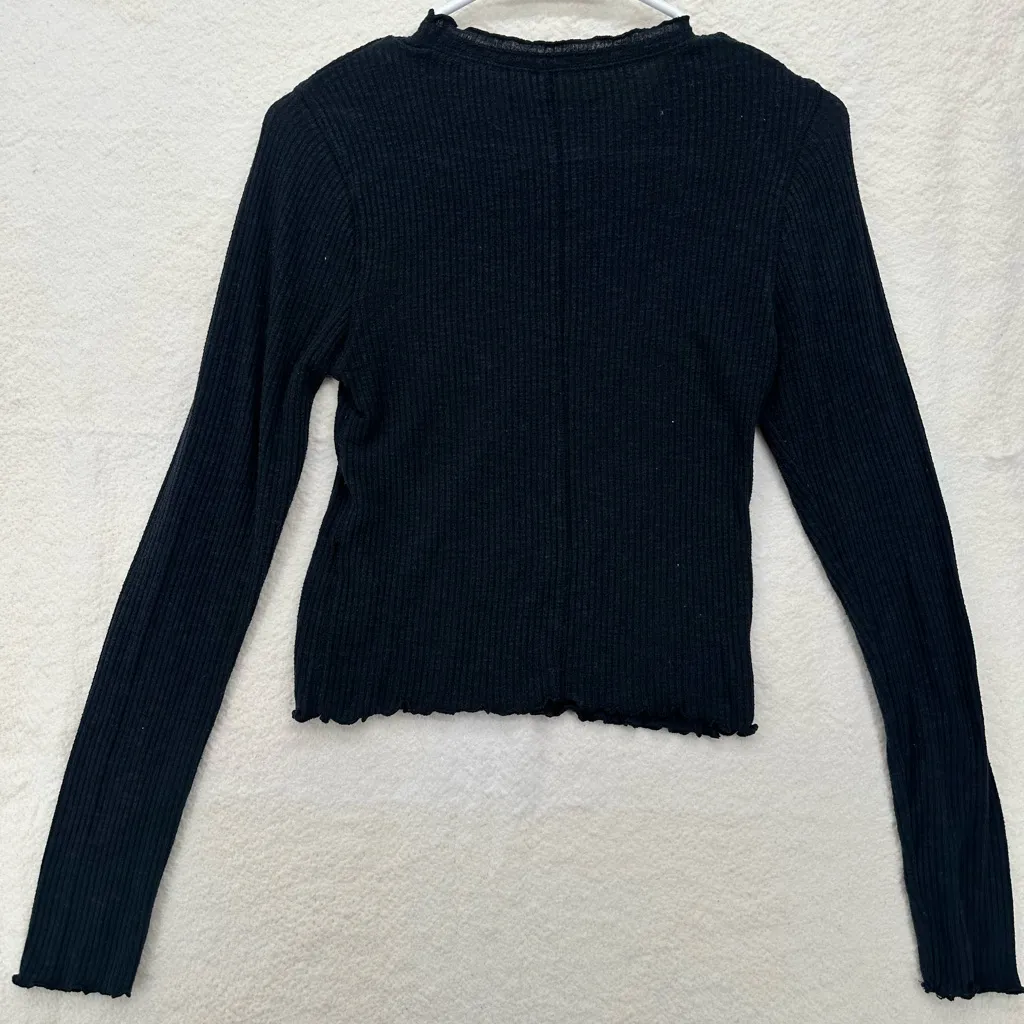 Abercrombie & Fitch Ribbed Knit Long Sleeve Top - Image 3