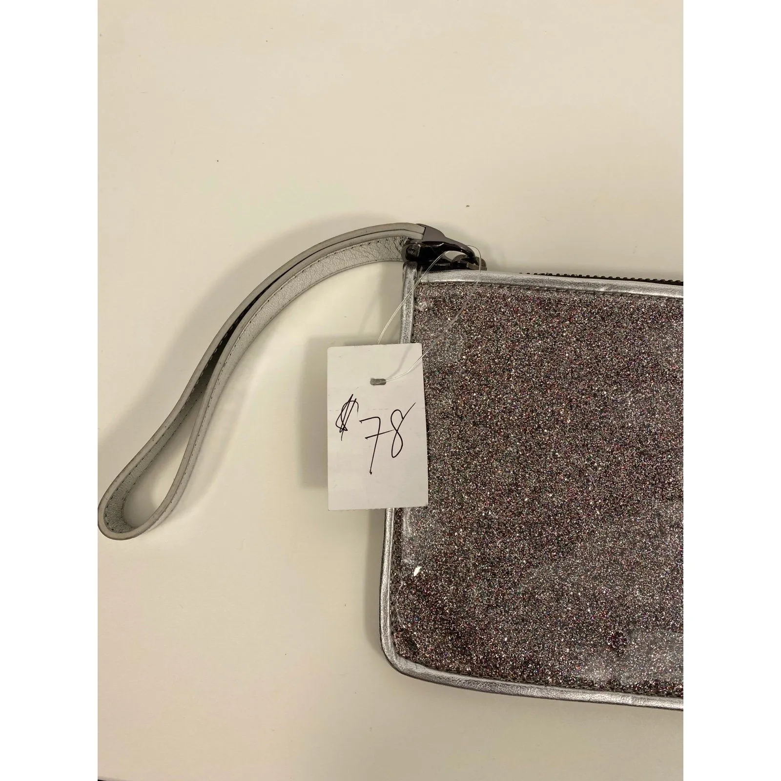 Henri Bendel  Glitter Wristlet Clutch – Silver Multi – NWT - Image 4