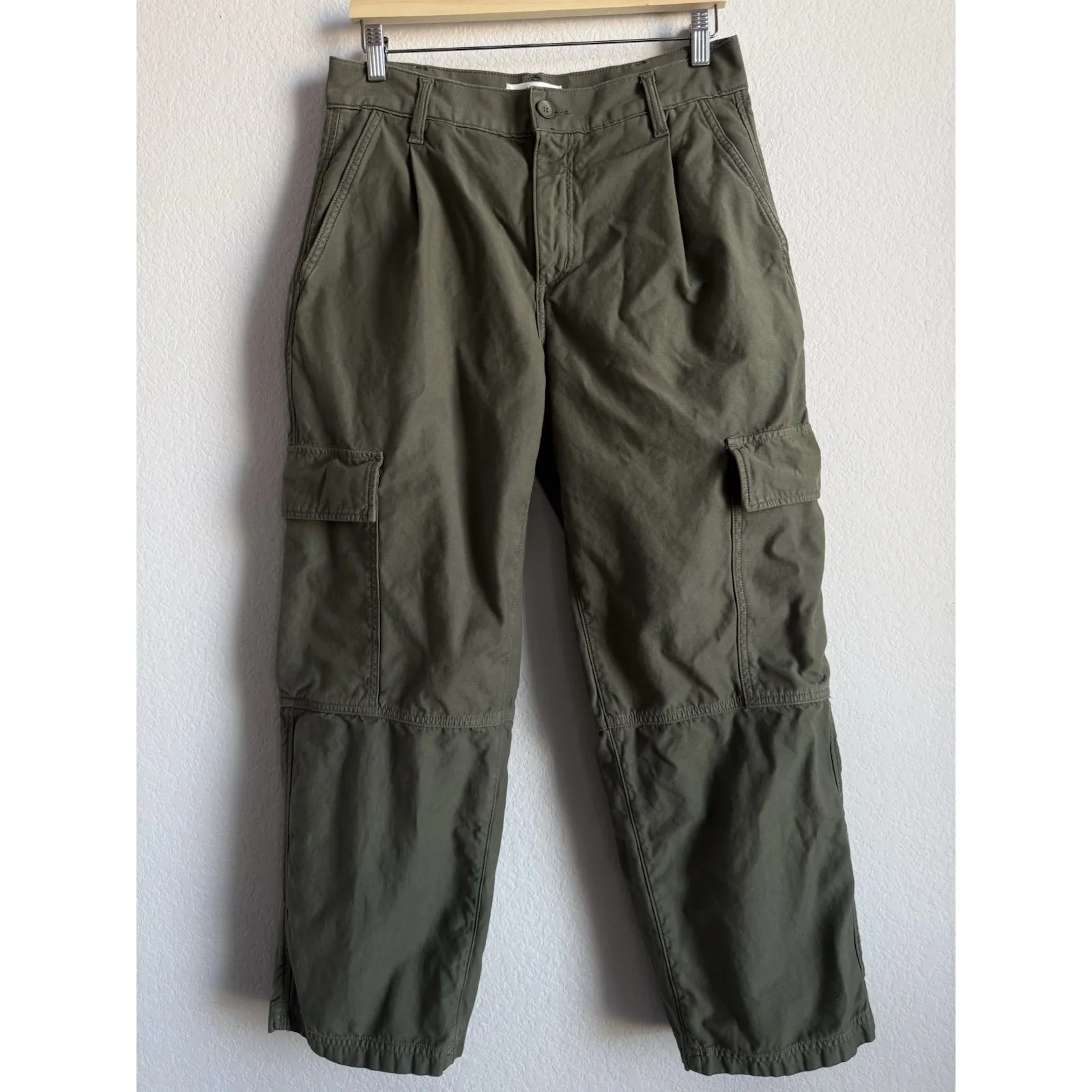 Agolde Pants Women Size 27 Jericho Cropped Cargo High Waisted Relaxed Fit Green - Image 3