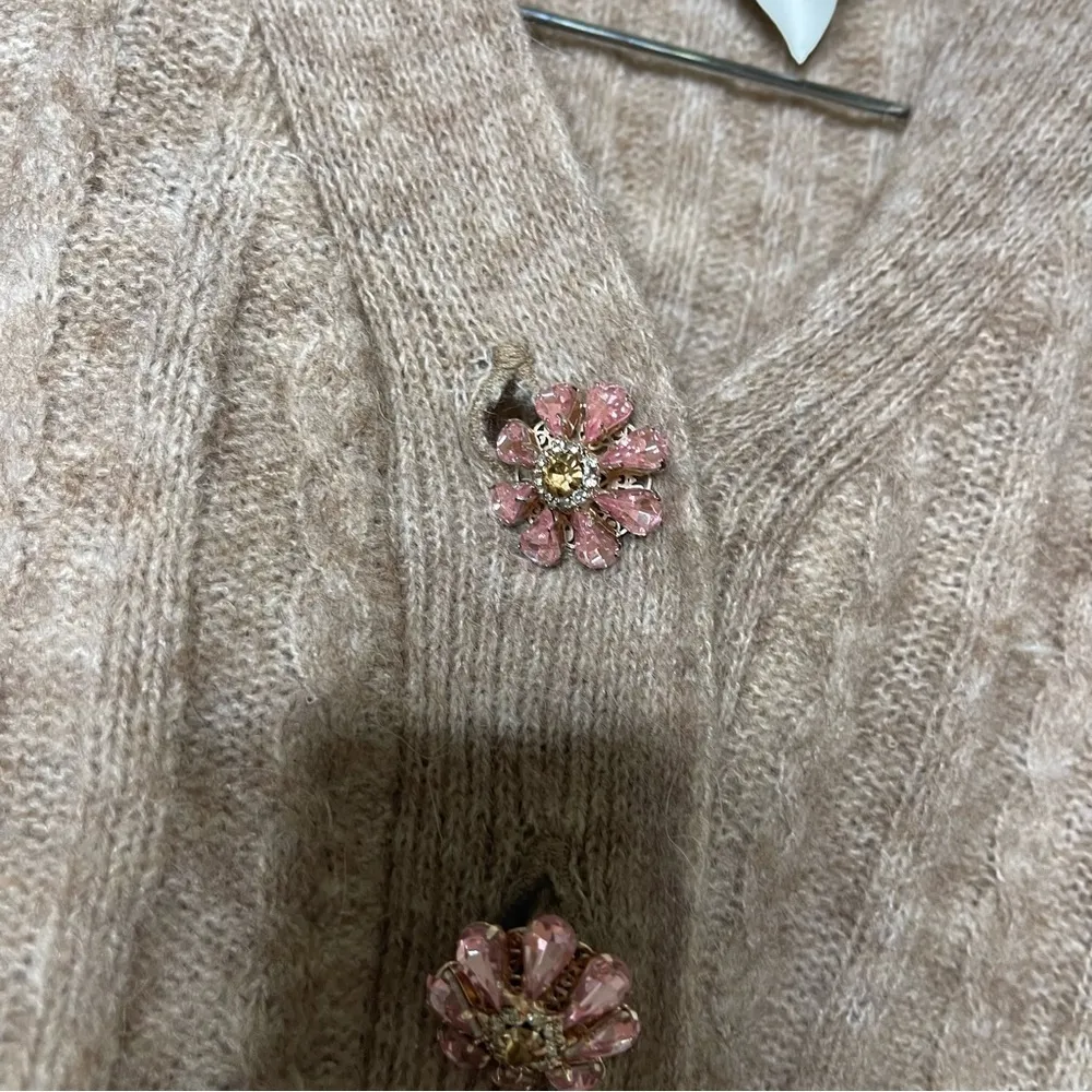 Tach Clothing Kira Cardigan in Light Brown sz XS - Image 7