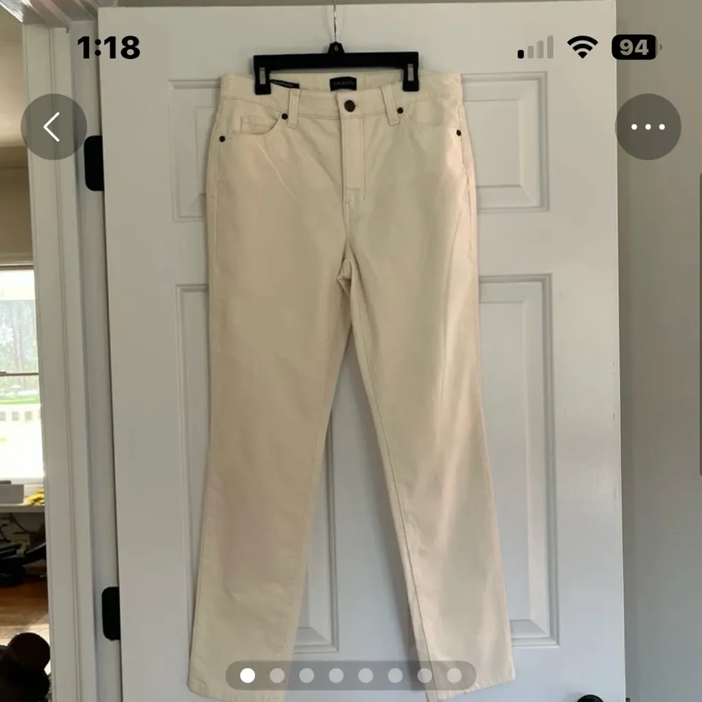 Talbots Off-White Straight Leg Pants - Image 3