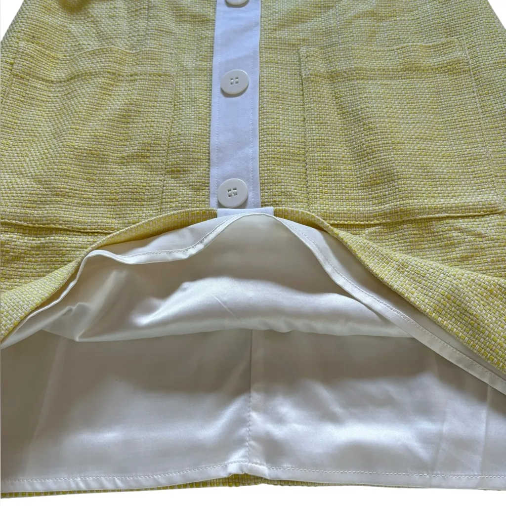 ModCloth Retro Style 60s Inspired Dress Yellow Mini Shift Womens Size 10 - Image 5