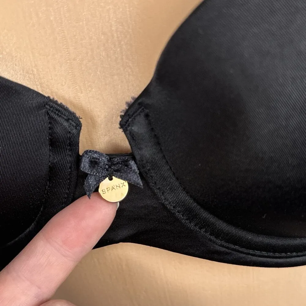 Spanx Bra La Mode Bra 32C Balconette Black Lined Underwire Lined - Image 2