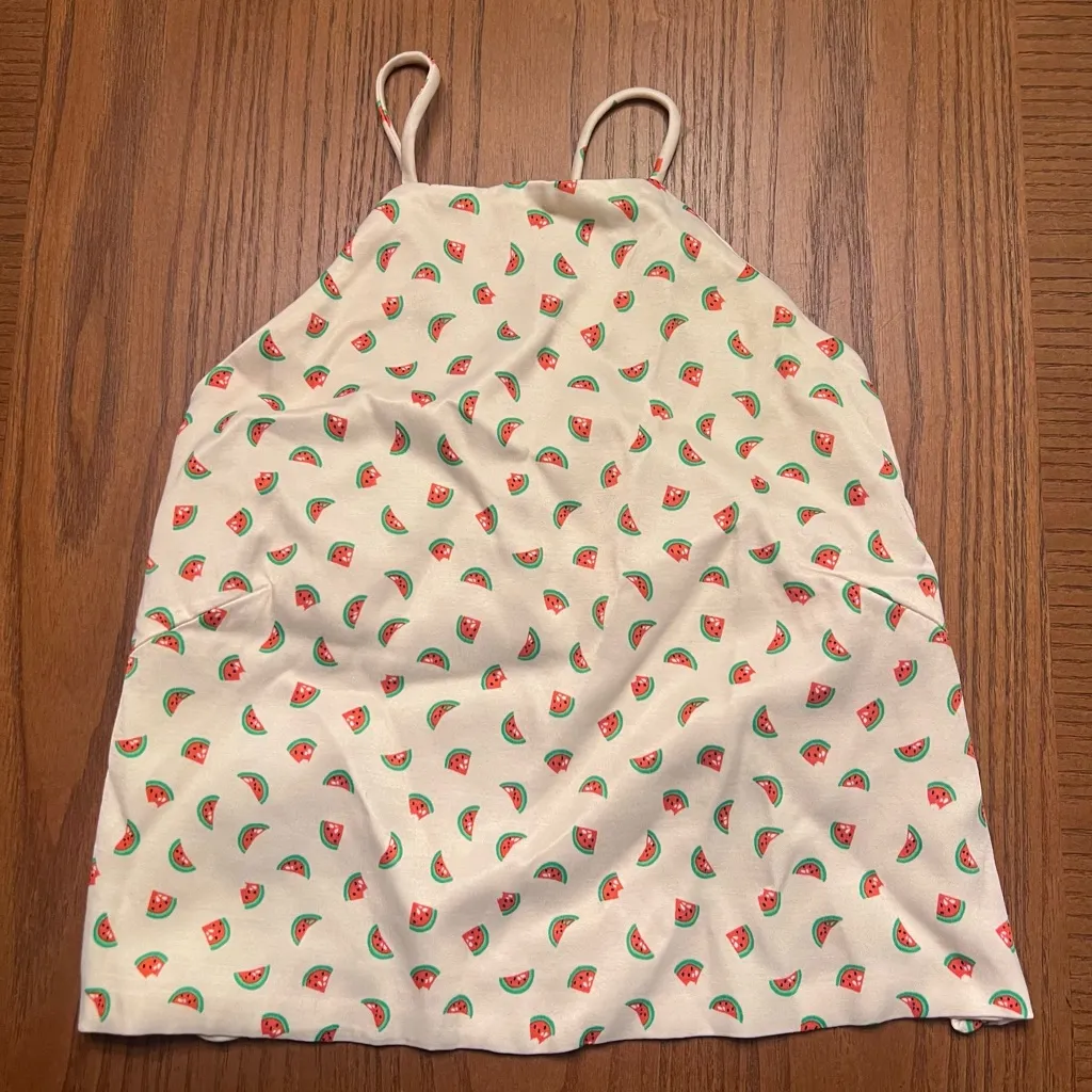 ZARA‎ Watermelon Print Satin Effect Crisscross Lace-Up Tie Back Crop Top Size XS - Image 16