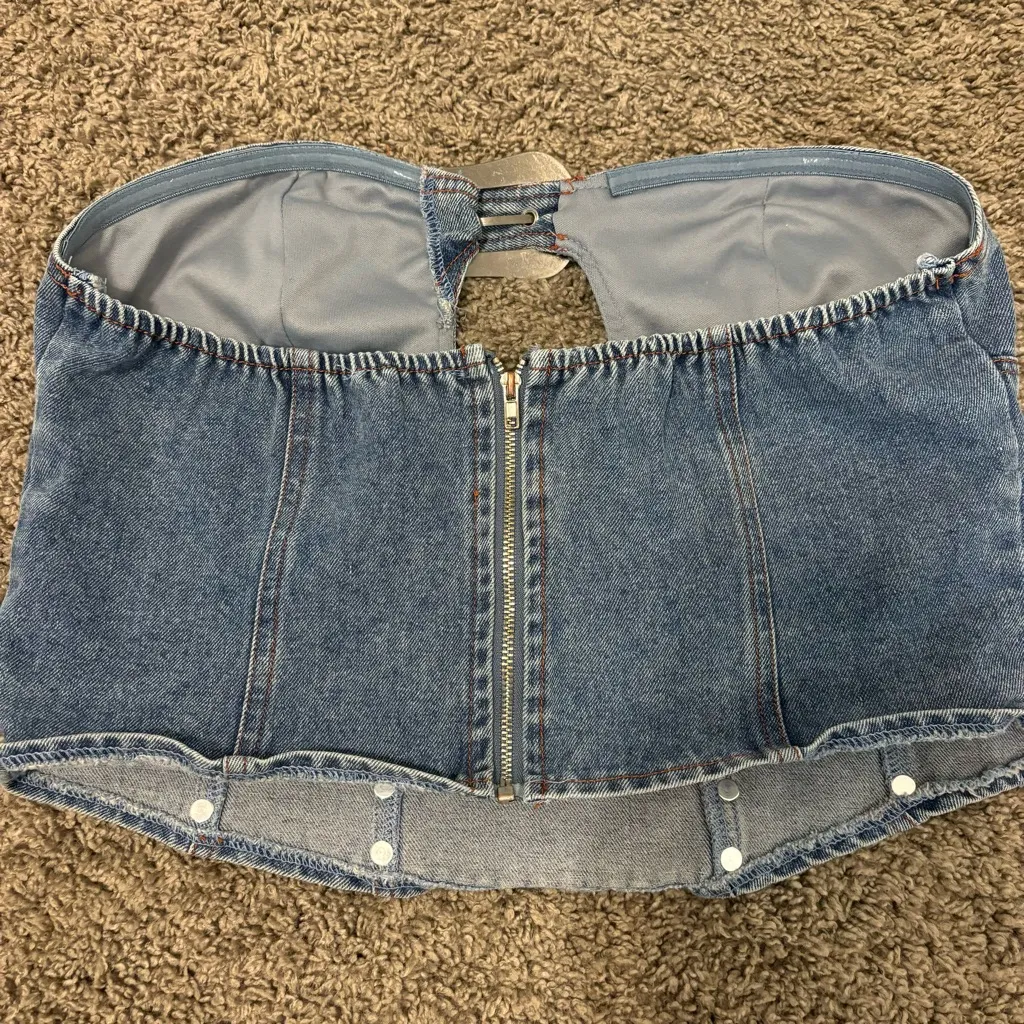 Cherry Mellow Denim Tube Top - Image 2
