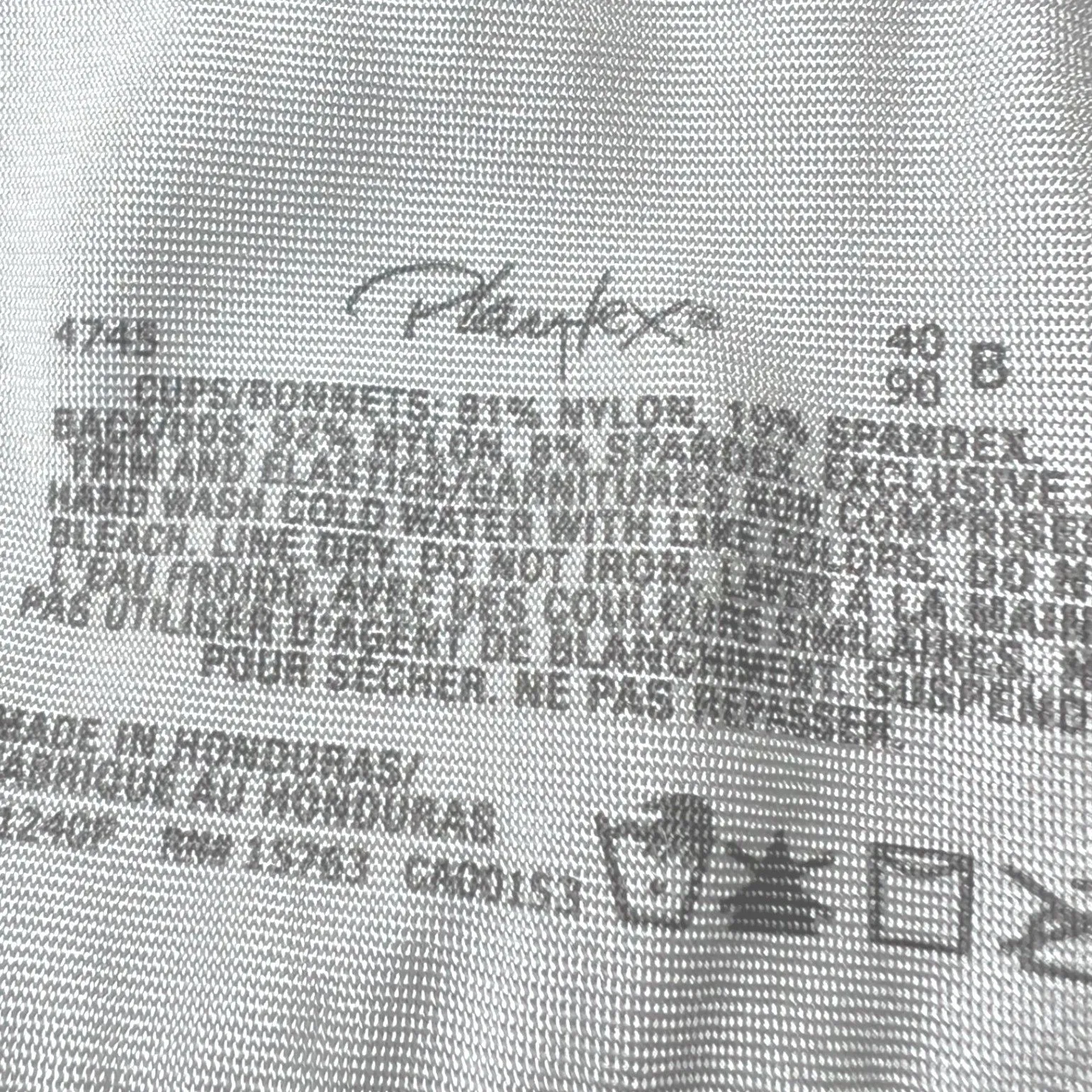 Playtex 18 Hour Ultimate Lift & Support Bra 40B Silver Jacquard Full Coverage - Image 3