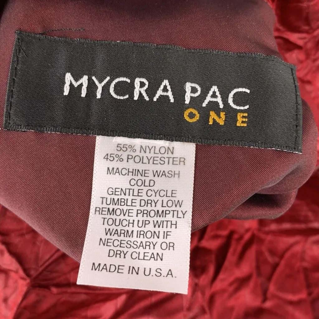 Myra Pac ONE Cranberry Red & Maroon Reversible Hooded Jacket Raincoat Size M - Image 9
