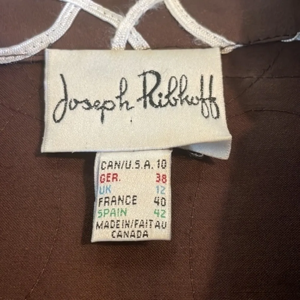 Vintage Joseph Ribkoff Brown and White Blazer/Jacket - Image 4