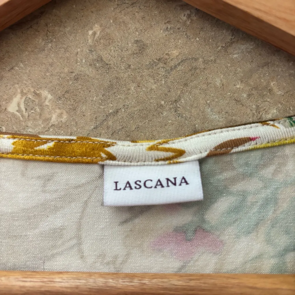 Lascana Boho Floral Wrap Look Top Size 8 Yellow - Image 3