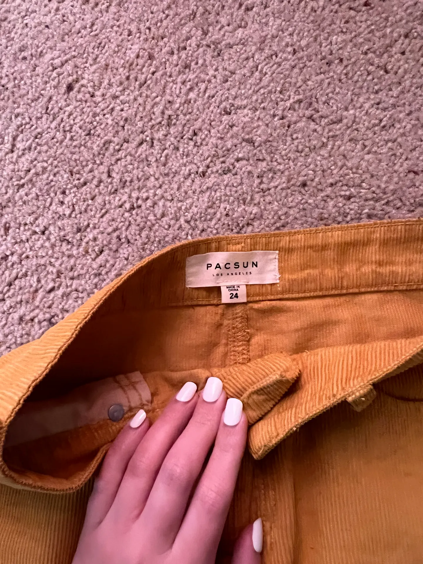 Yellow Corduroy Skirt - Image 4