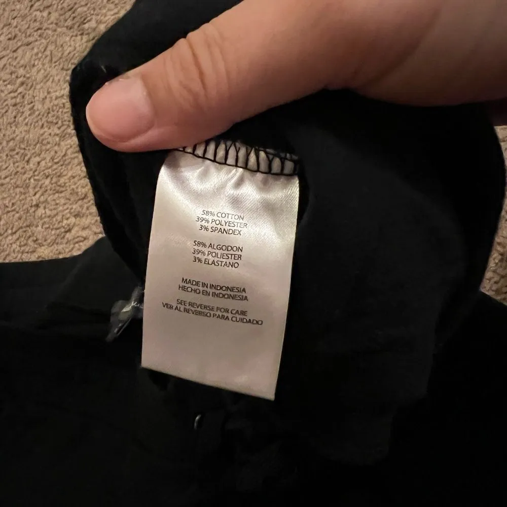 Eddie Bauer large cropped black pants - Image 7