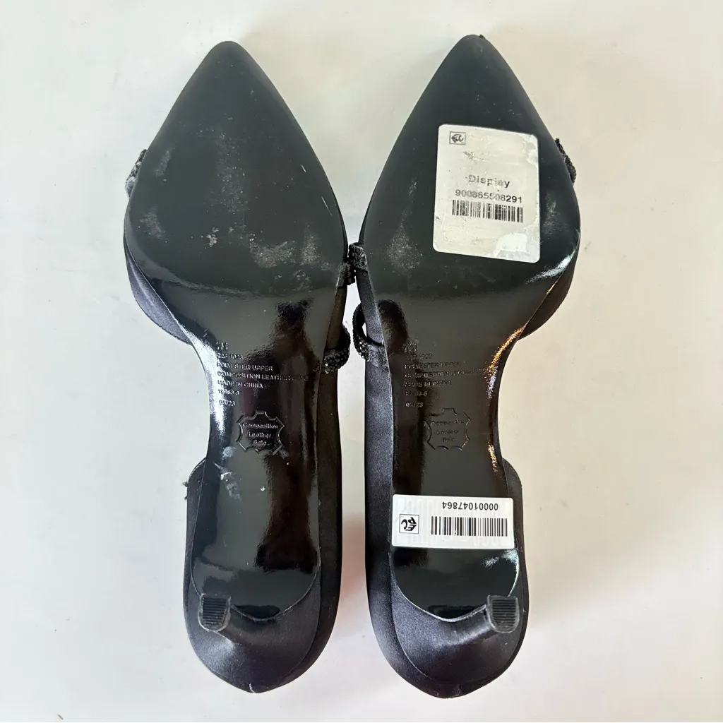 I. Miller Women’s Black Pumps Mid Heels Pointed Toe Size 7 M New Only Disply - Image 9