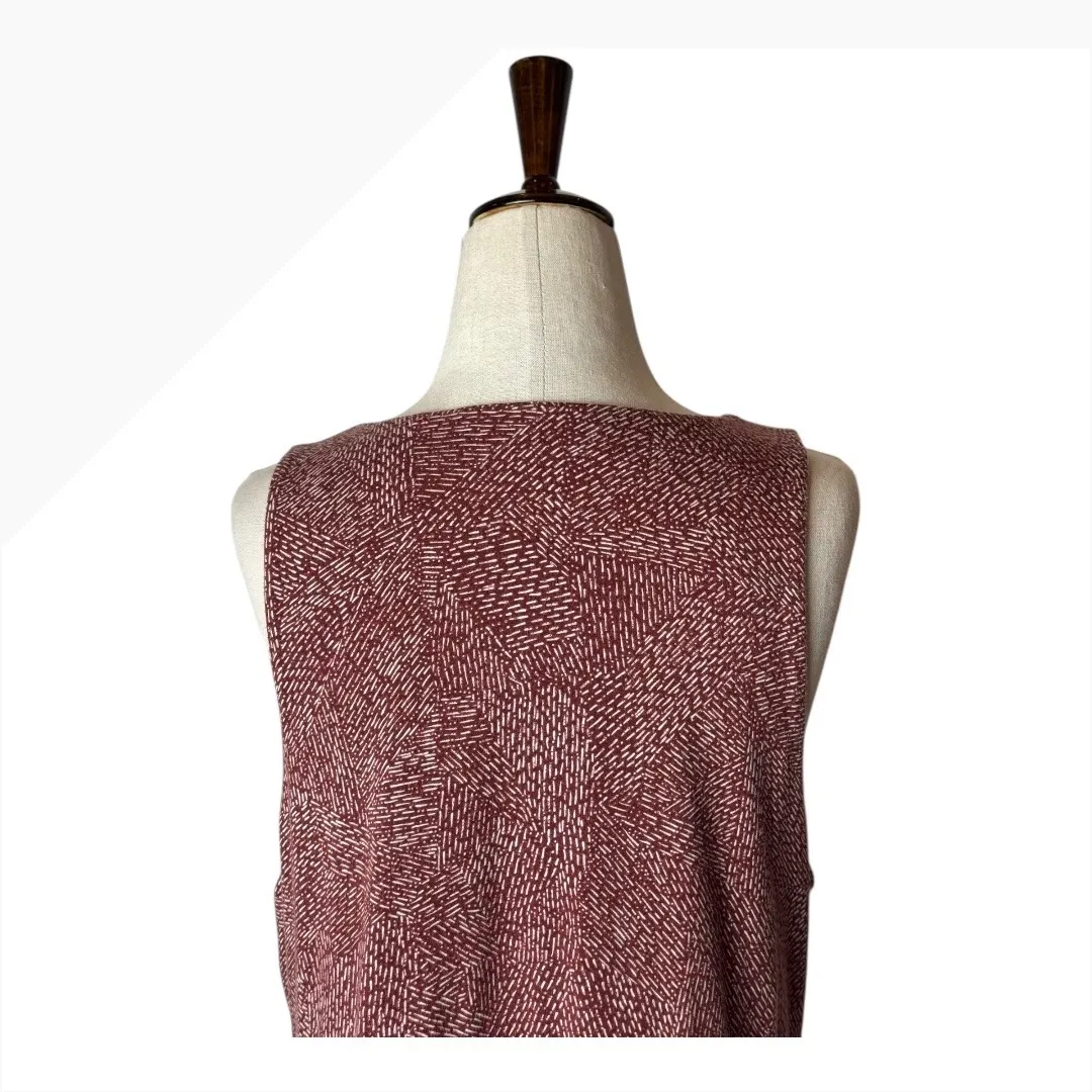 Athleta‎ Dress Women XL Red White Printed Sleeveless Santorini Mini Athletic - Image 5