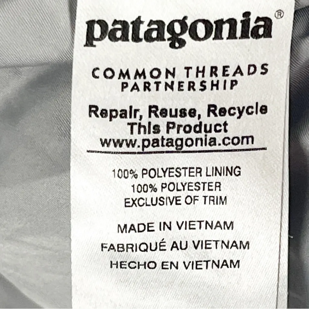 PATAGONIA Gray Los Gatos Full Zipper Pockets Fleece Jacket, Size Small - Image 5