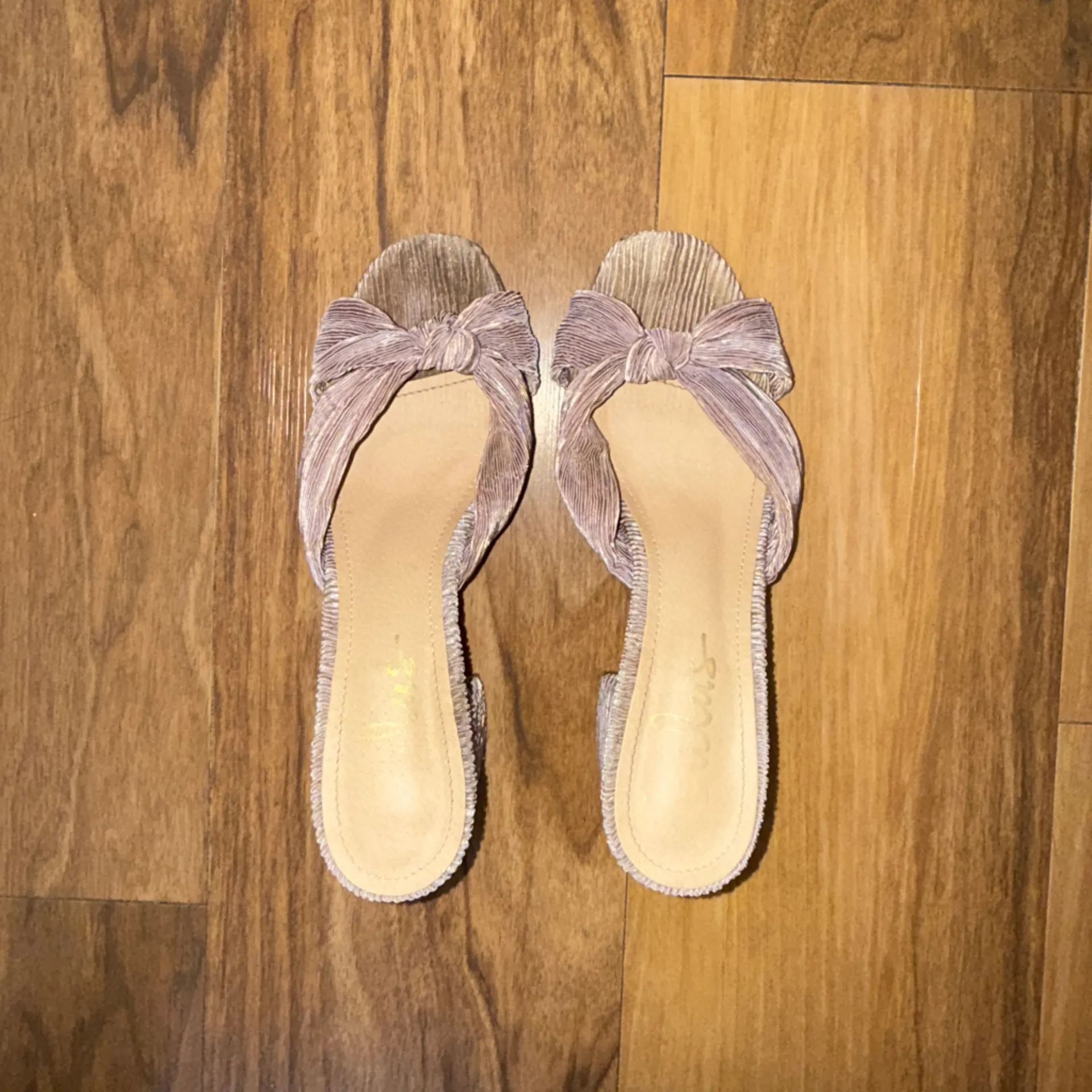 Lulu’s lavender purple ruffle block heel - Image 2