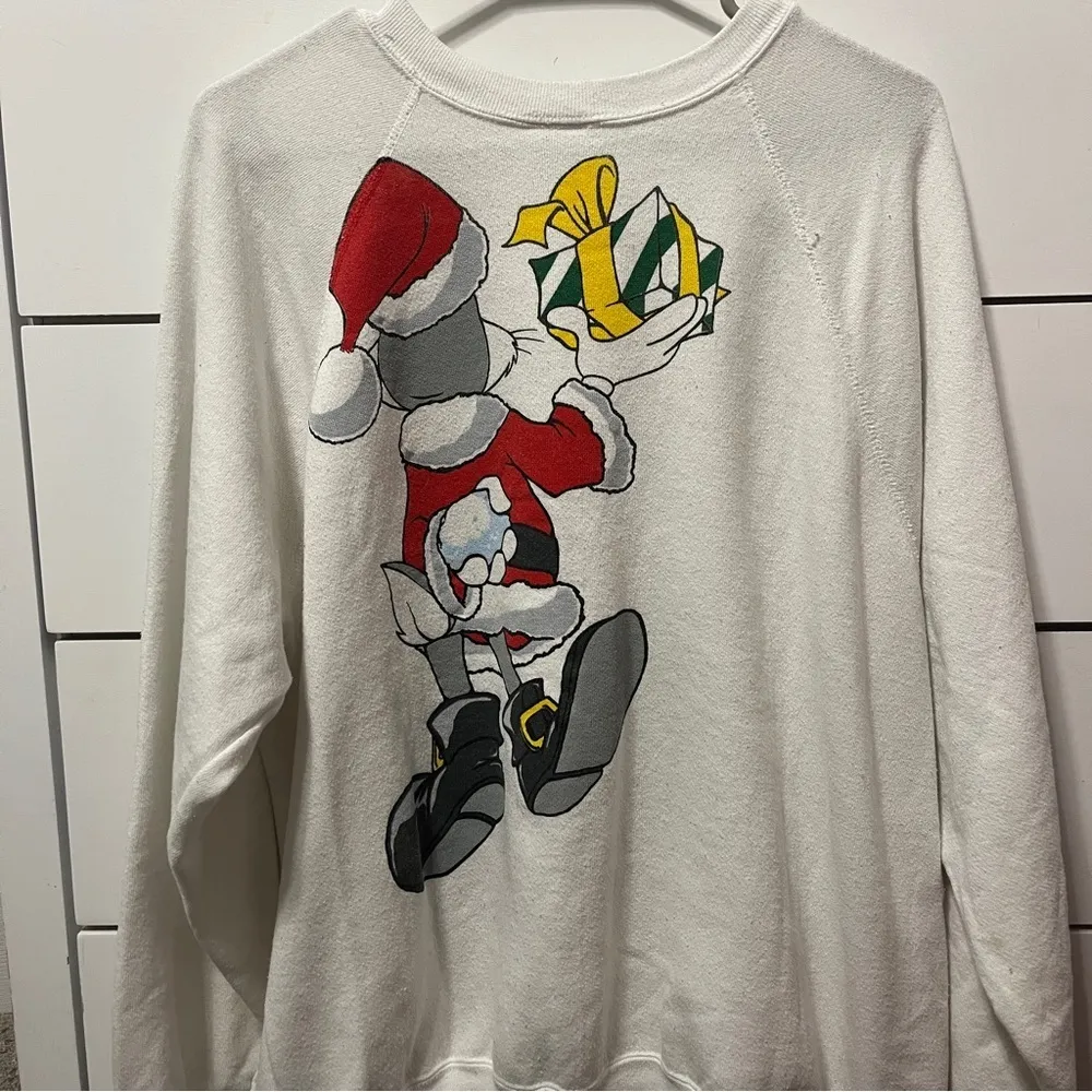 Vintage Bugs Bunny Christmas Crewneck Size XL - Image 3
