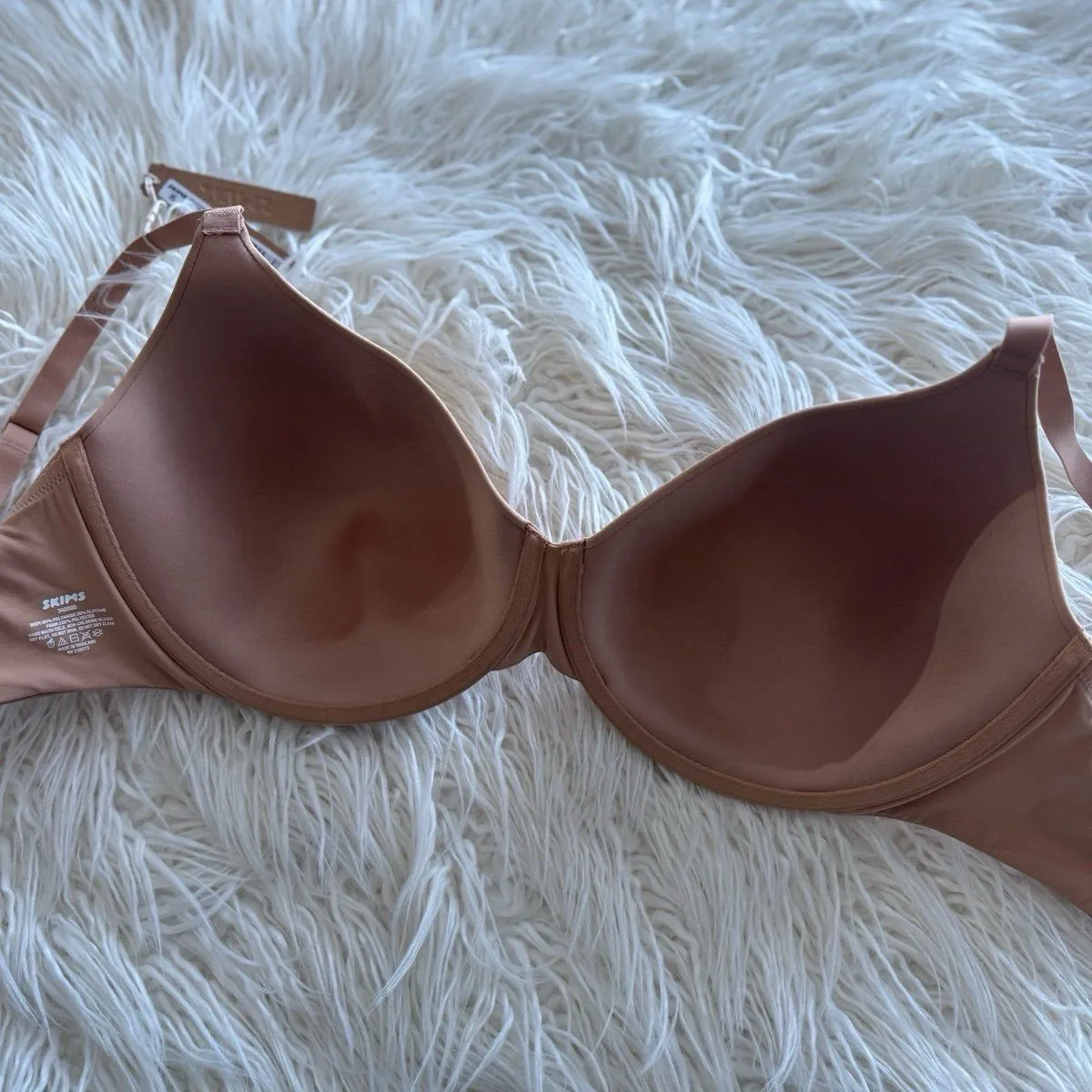 Skims Fits Everybody T-shirt Demi Bra Ochre Size 34DDDD - Image 7