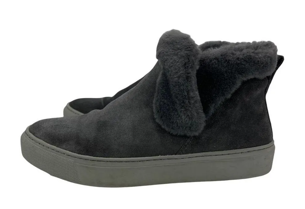 COUGAR Womens Duffy Faux Fur Trim Waterproof Gray Suede Ankle Sneakers Bootie 7 - Image 7