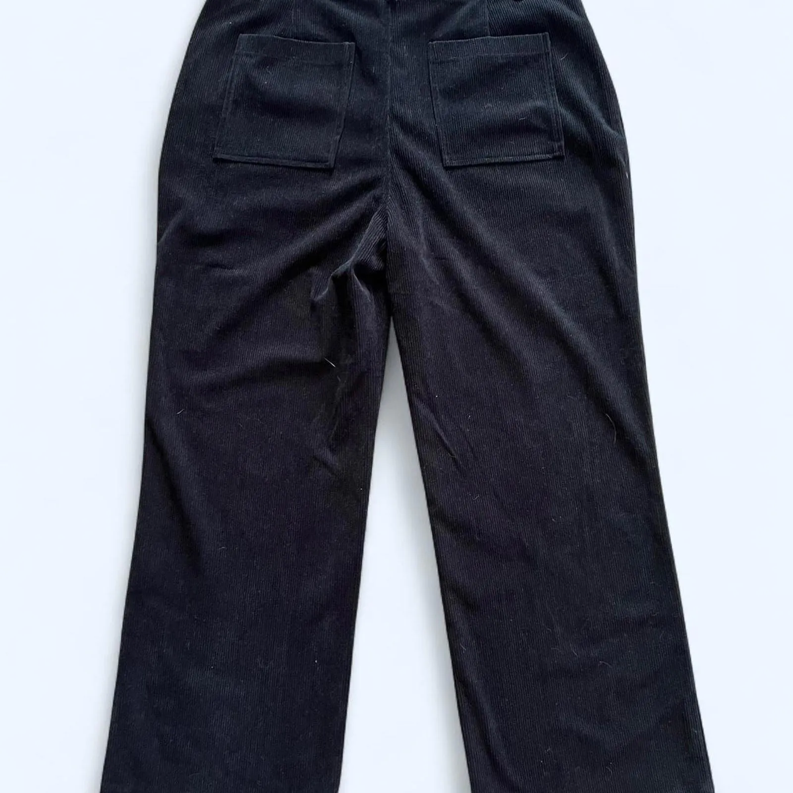7 For All Mankind black corduroy wideleg pants Size M - 30 inch waist NEW - Image 5