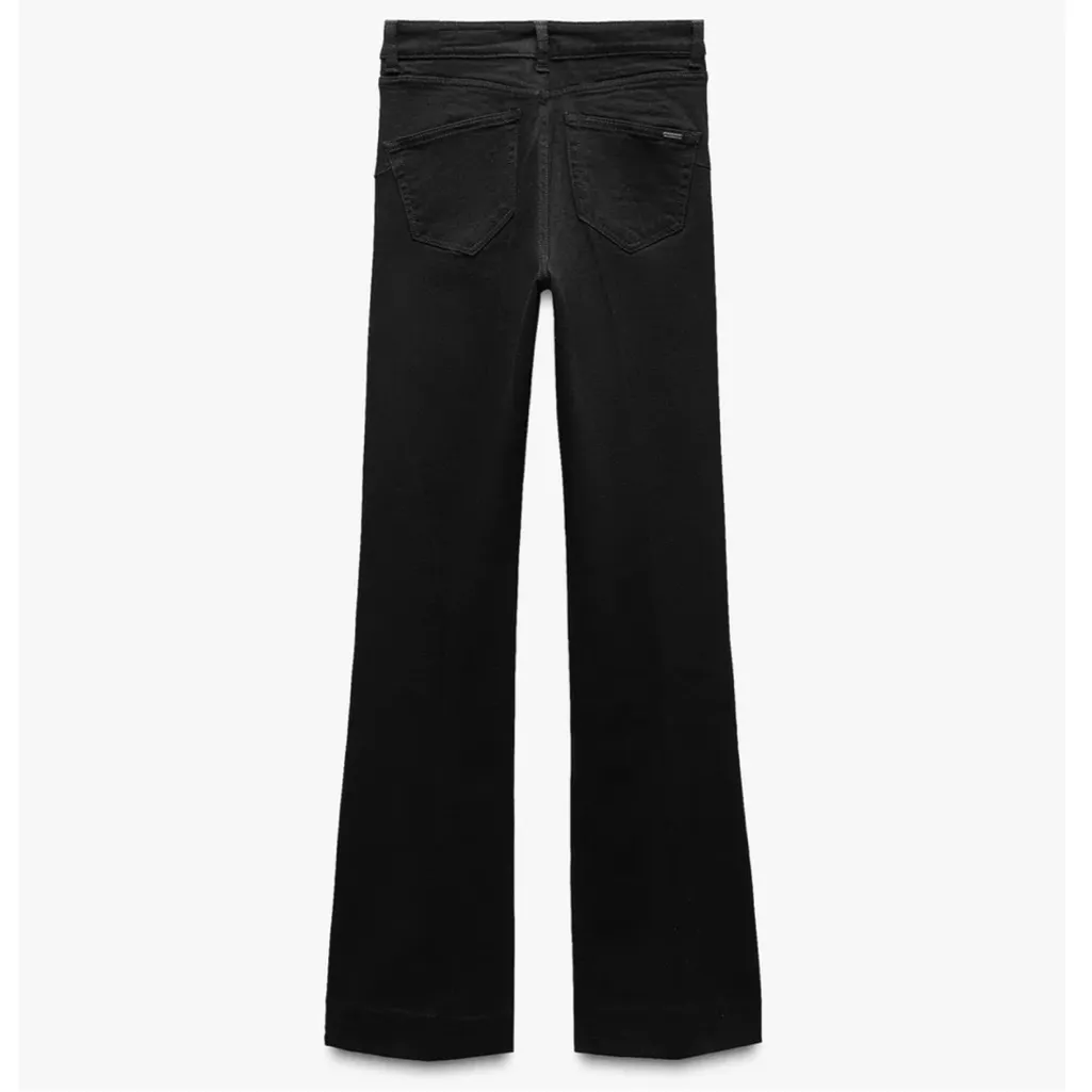 Zara NWT black mid rise bootcut flare leg jeans - Image 4