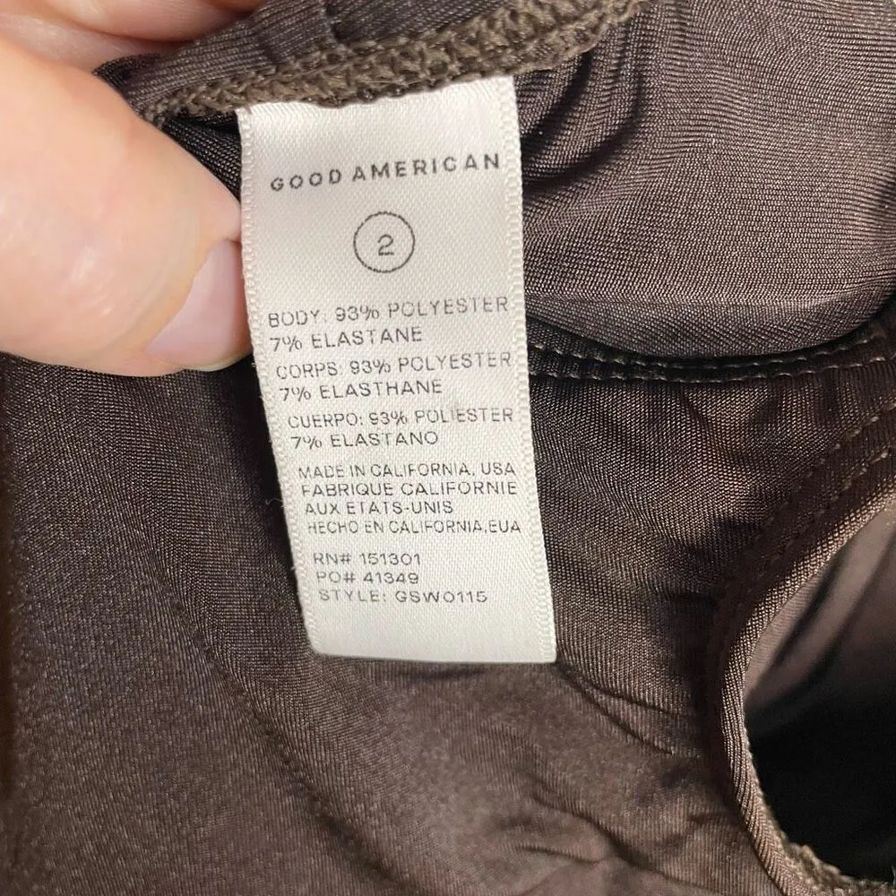 Good American Women’s Layout One Piece Swimsuit Chocolate Dark Brown M Medium 2 - Image 6