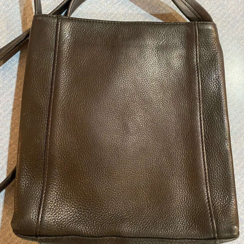 Black Leather Crossbody Bag - Image 2