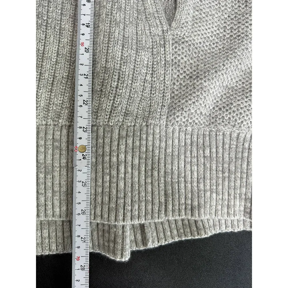 Banana Republic Womens Gray Oversized Sleeveless Zip Front Sweater Vest M/L - Image 9