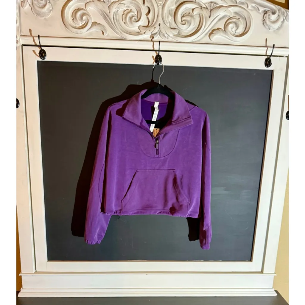 Lululemon  Brushed Softstreme Ribbed
Half Zip
Dramatic Magenta - Image 6