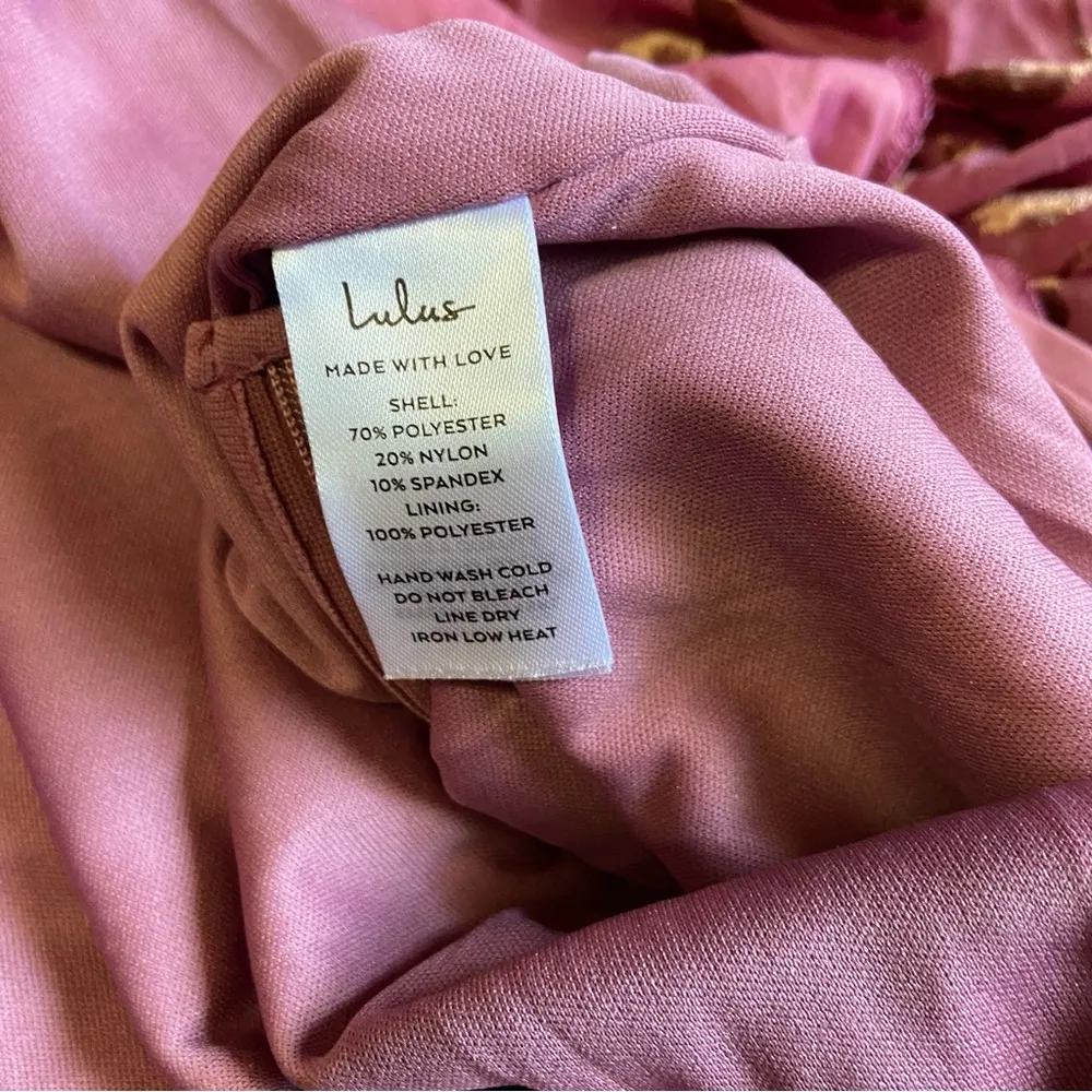 Lulus NWOT  Dramatic Confidence Mauve Pink Floral Velvet Burnout Maxi Dress - Image 8