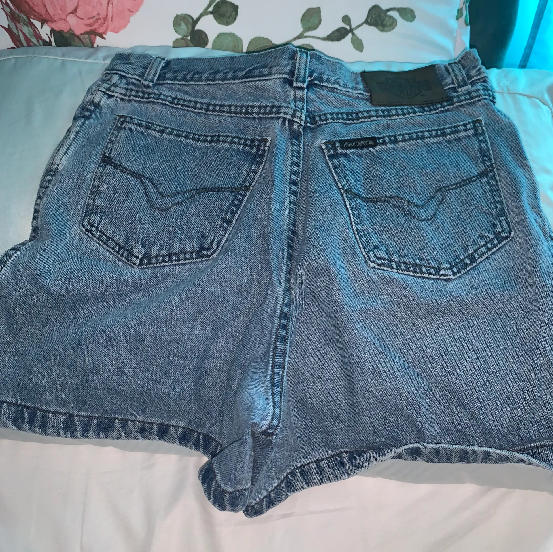 Harley Davidson Denim  Shorts - Image 2