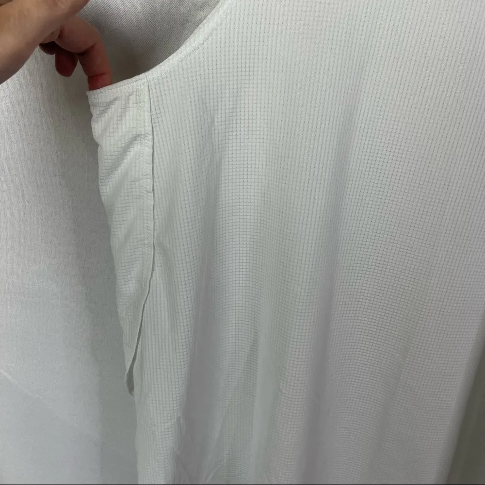 Fabletics White High Round Neck Muscle Tank Top S - Image 4