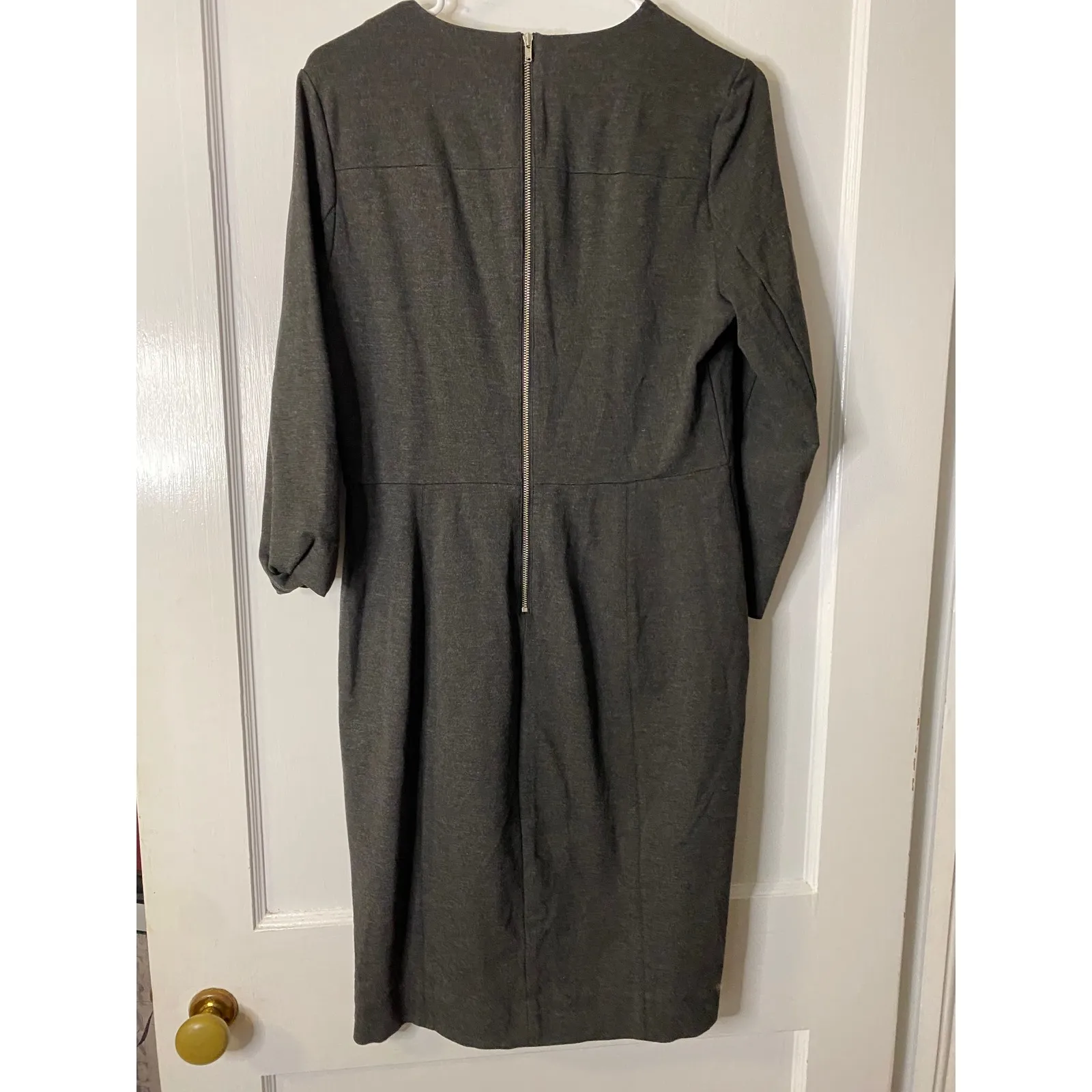 J.Crew Women's Gray Sheath Dress Career Work Business Casual Fitted Size 10 - Image 4