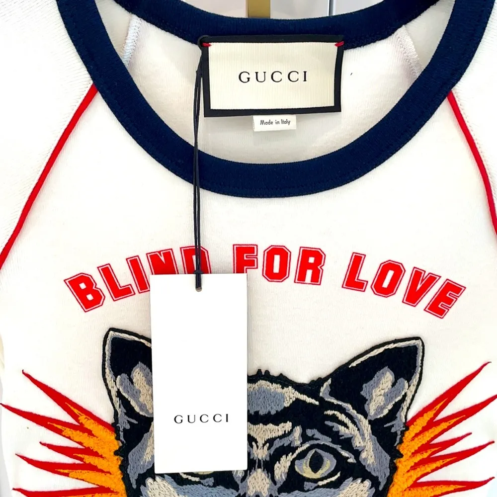 Gucci Blind for Love Embroidered T Shirt - Image 3