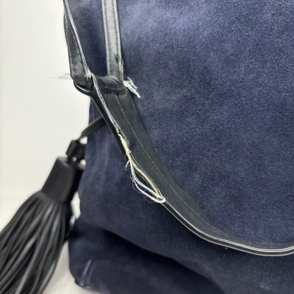 All Saints Freedom Hobo Slouchy Blue Handbag - Image 16