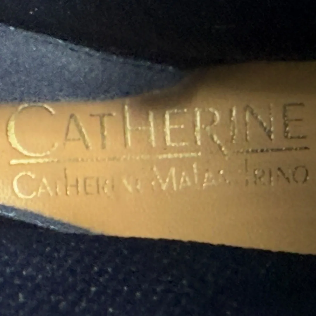 Catherine Malandrino Tammy Navy Glitter Knit Pointed Toe Sock Boots Size 10 - Image 3