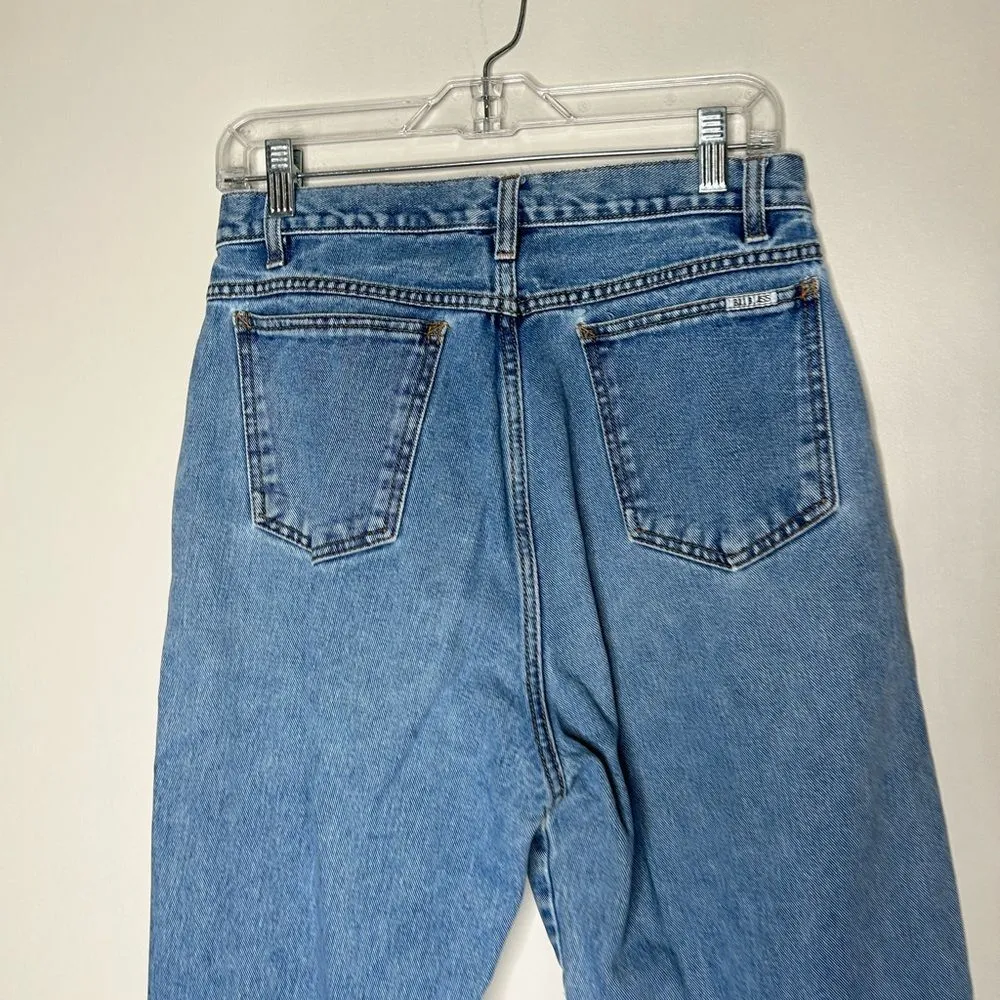 Vintage dark wash high waisted straight leg relaxed fit jeans 90s 1990s y2k - Image 10