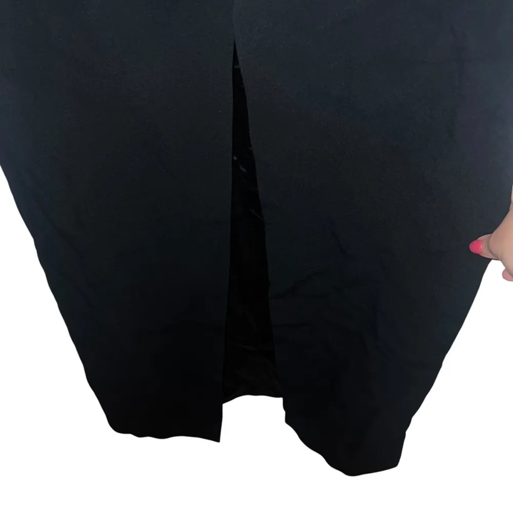 NEW NWT David Koma Lace Trim Cami Top Detail Gown Cady & Lace In Black Size 10 - Image 10