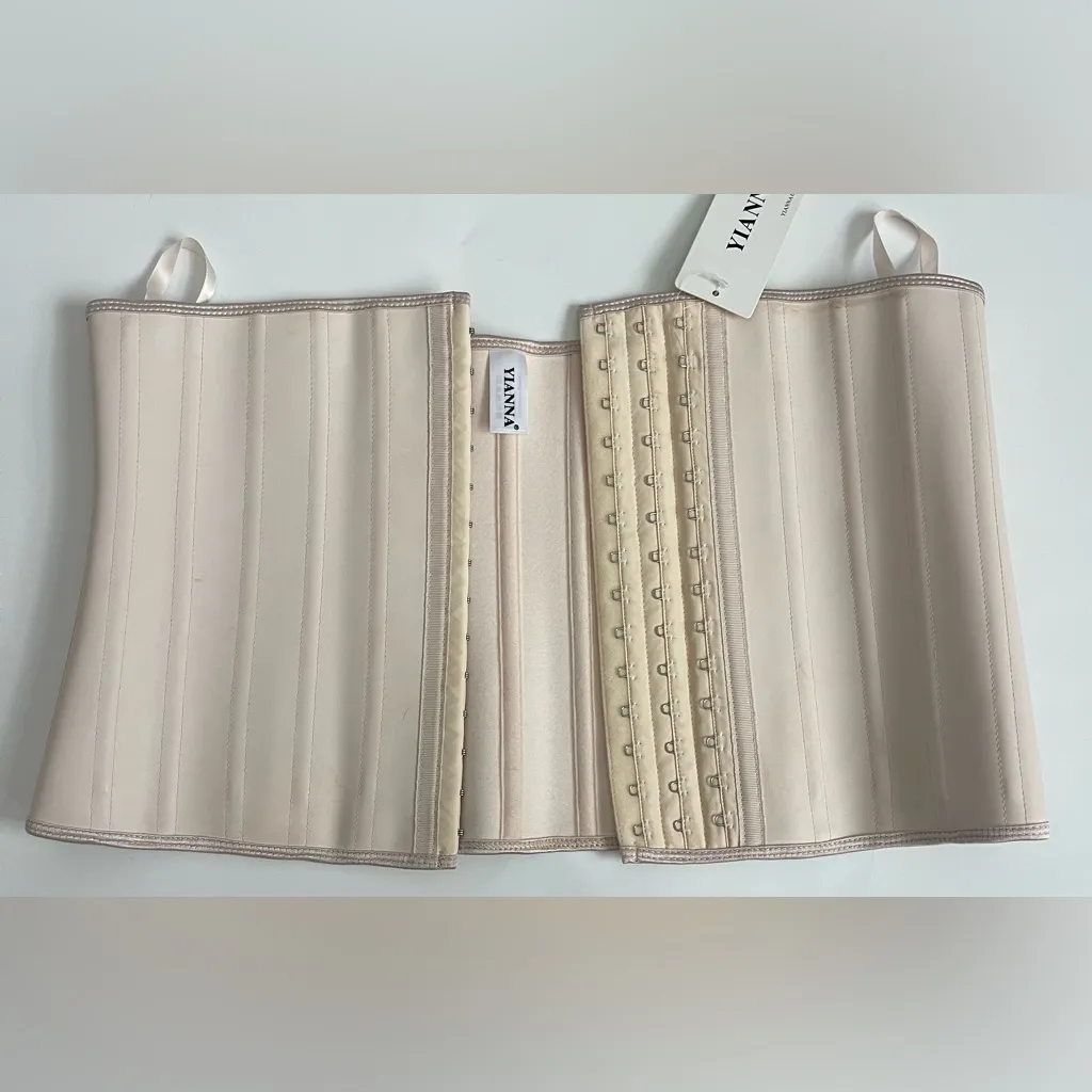 NWT Yianna Latex Waist Trainer Sports Girdle 17 Steel Bones 3 Row Hooks Sz: XXXL Size undefined - Image 3