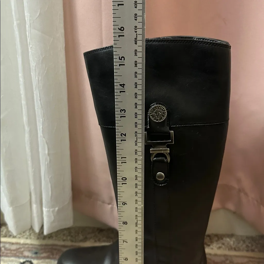 Anne Klein  Black Leather boots 5M - Image 6