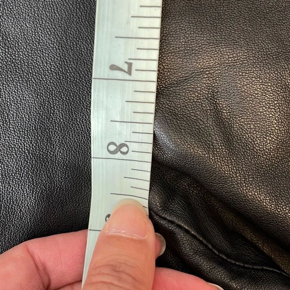 Vince‎ Pull On Leather Ankle Leggings Black Size Small - Image 12