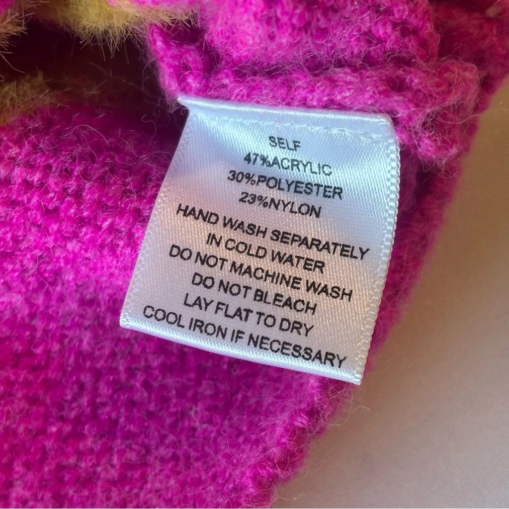 ZEN ISLAND Boutique Women’s Long Sleeve Collared & Striped Crop Sweater NWT Sz M Yellow Size M - Image 7