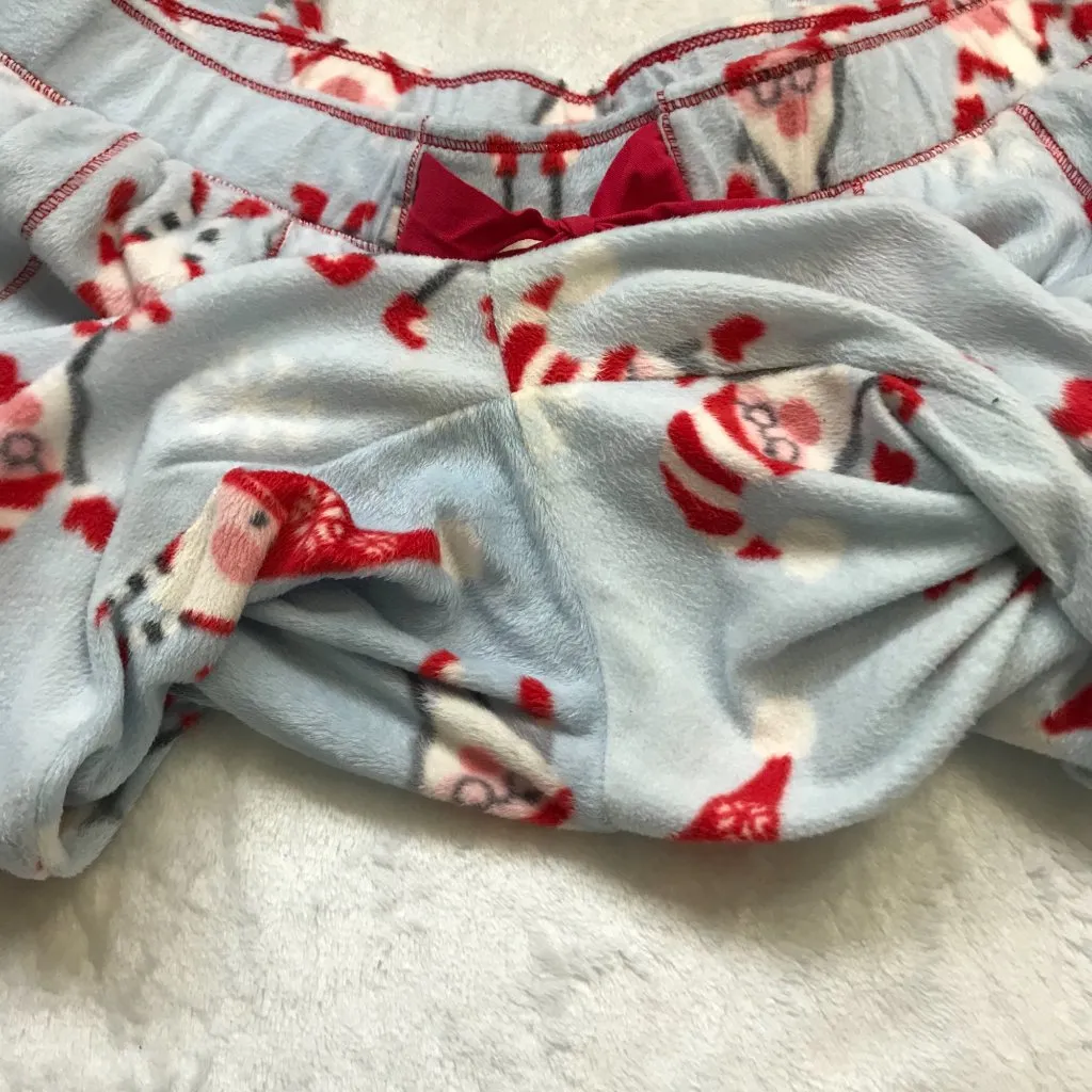 Kensie Women's Soft Fleece Snowflake‎ & Santa Gnome Jogger Pajama Pants Sz Large - Image 9