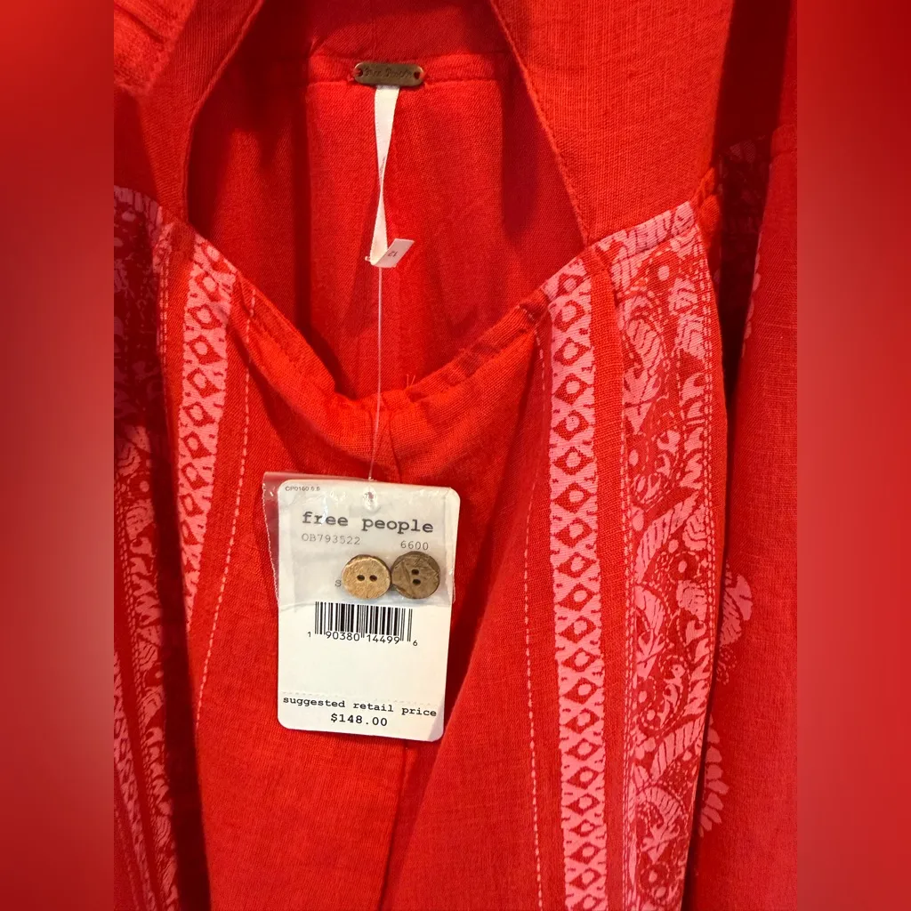 Free People Feel The Sun Bandana Paisley Print Jumpsuit - NWT! - Image 8