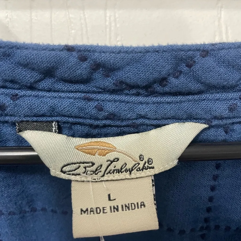 Bob Timberlake Cotton dress sz Large Blue - Image 6