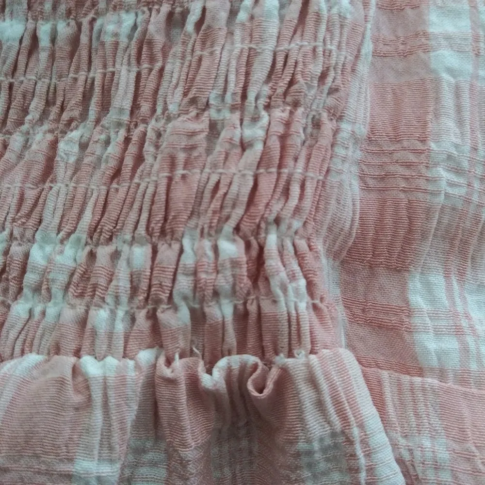 Topshop Pink Gingham Puff Sleeve Shorts Romper Size 4 - Image 9